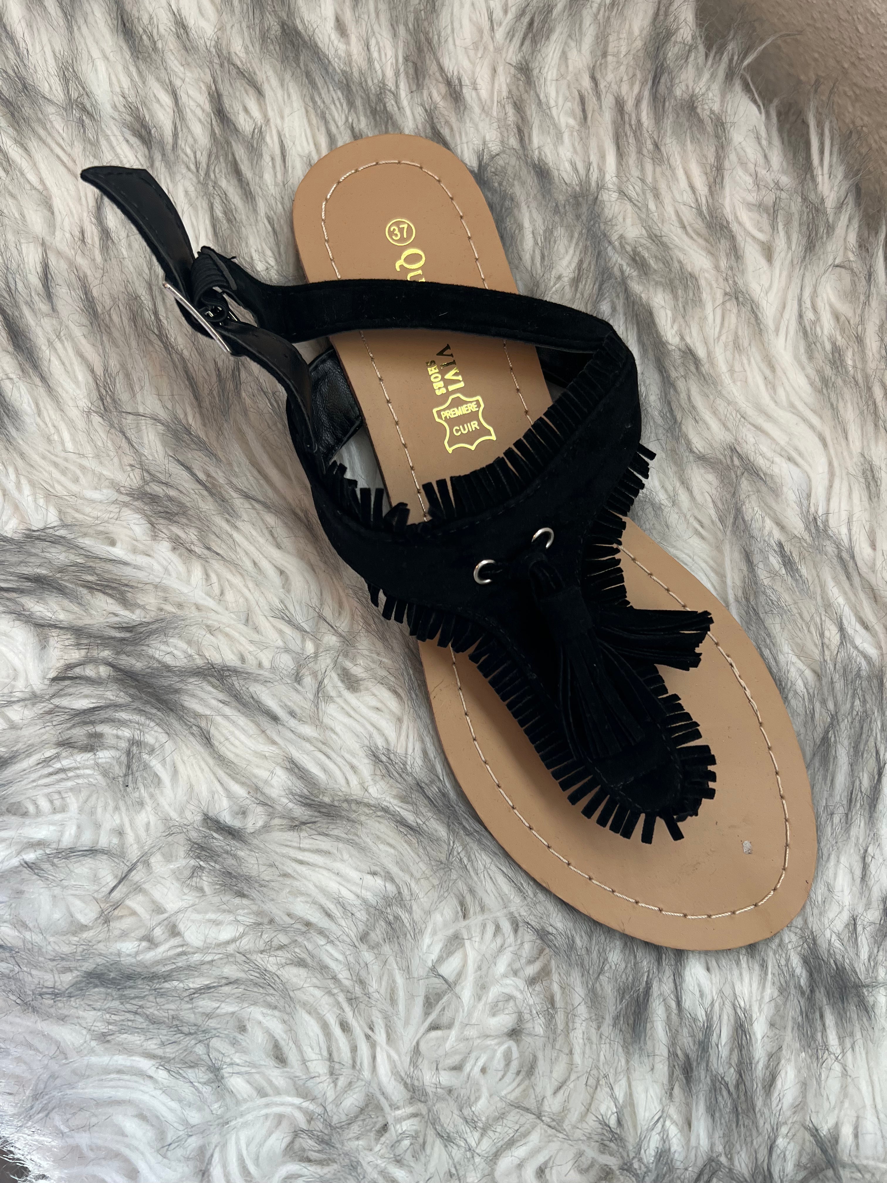 Ruskinds sandal med kvast