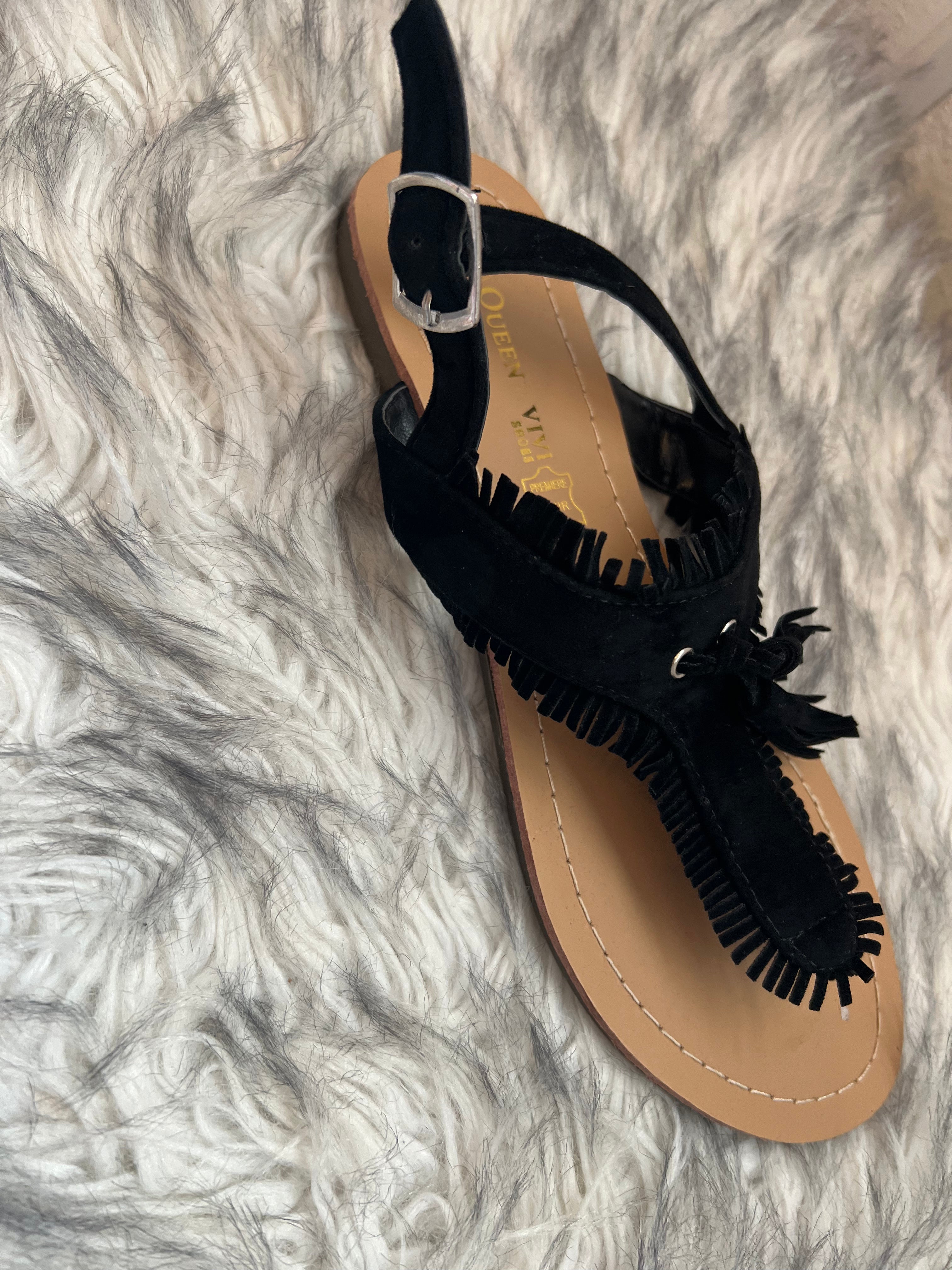 Ruskinds sandal med kvast
